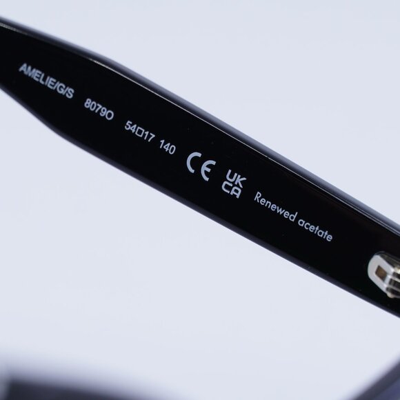 New Kate Spade AMELIE/G/S 0807 9O Black/Dark Grey Gradient  Kate Spade AMELIE/G/S 0807 9O Sunglasses Black Cat Eye Frame, Grey Lenses